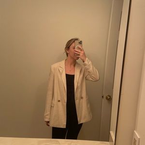 Topshop oversized blazer beige. US 4